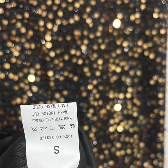 Black and Gold Sequin Dress - Size US Small - Picture 6 of 7